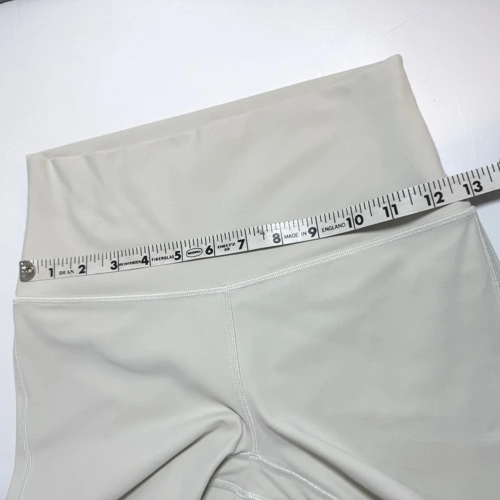 Lululemon Align One Shoulder Bra Shorts Set Ivory Nulu Yoga Athleisure 8 6